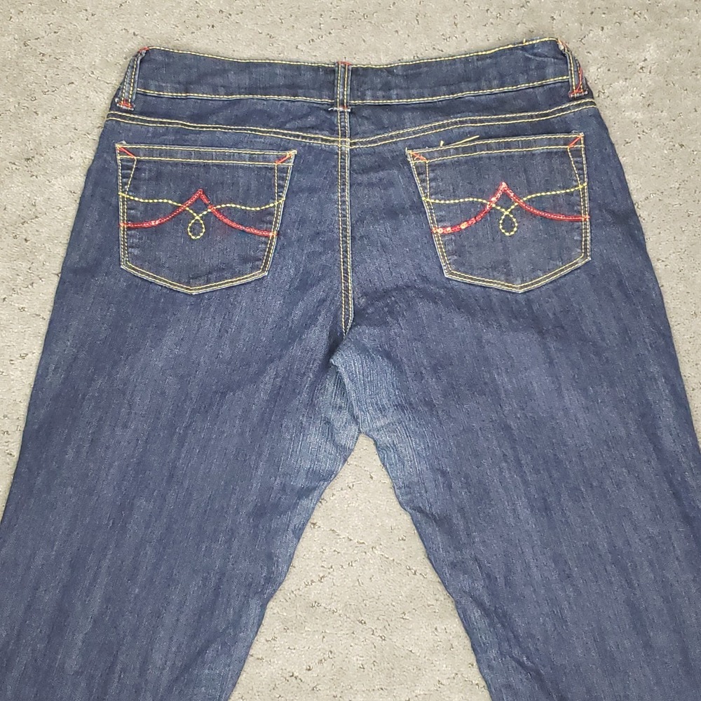 Southpole Jeans Womens 9 Blue Denim Low Rise Straight Leg Hip Hop Streetwear - Picture 3 of 7